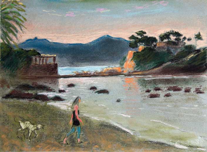 peinture de Corse, peintre pastelliste