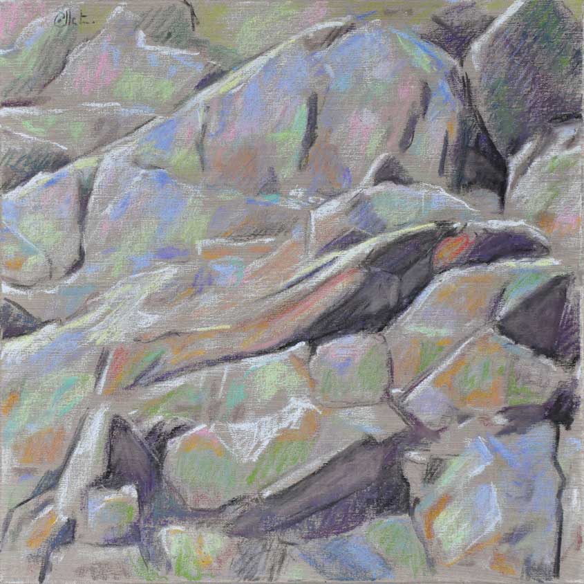 rocher gris-rose