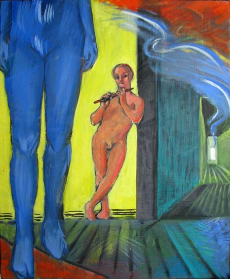 faune et femme bleue