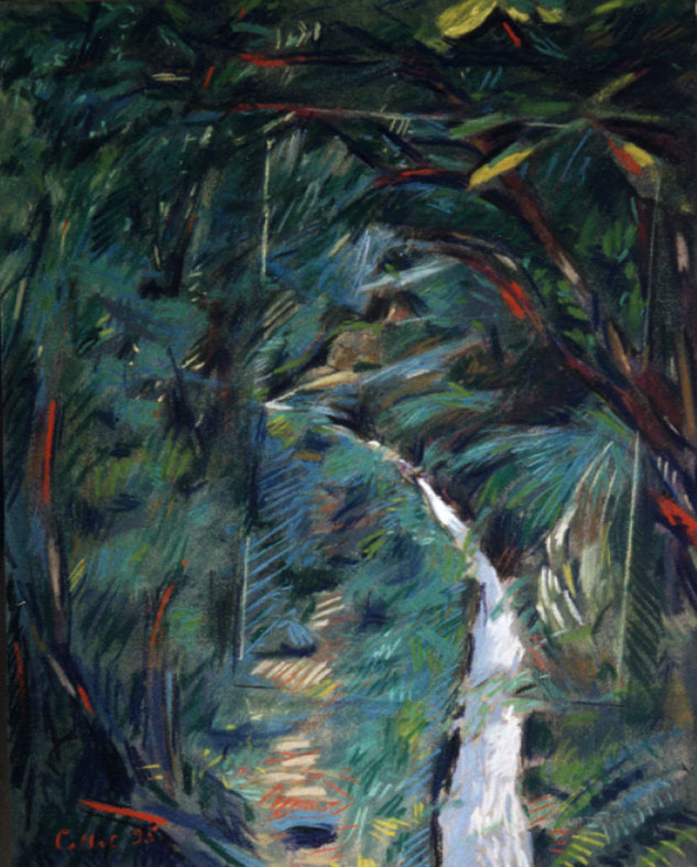 chemin de l'eau, pastel