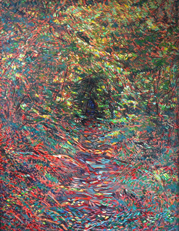 au milieu des feuilles