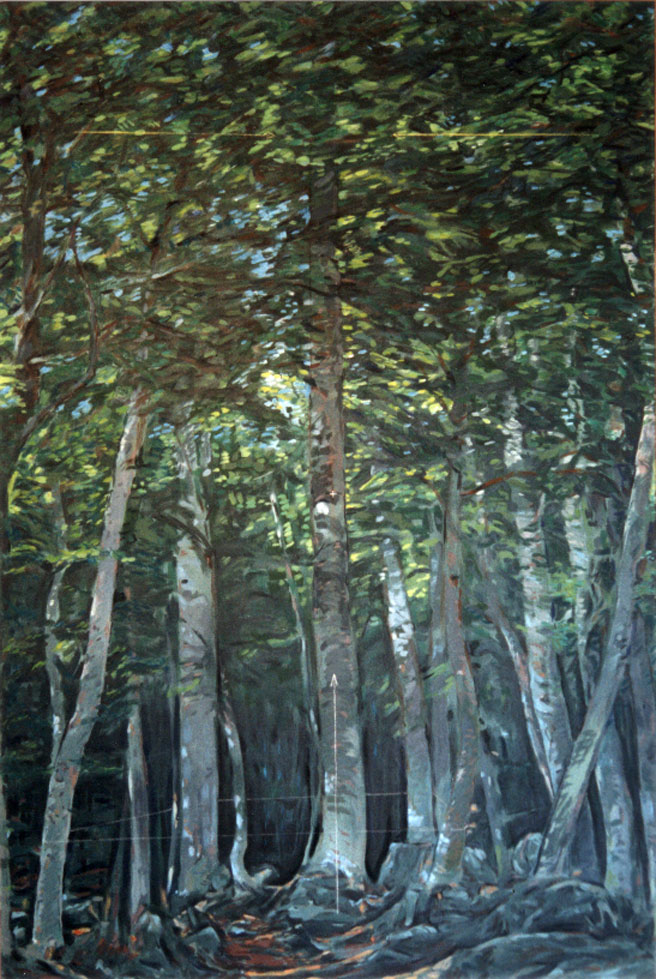 premier lieu, huile sur toile