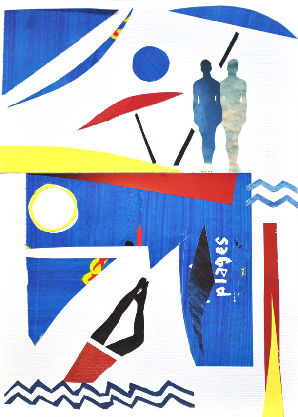 Paris-plage collages